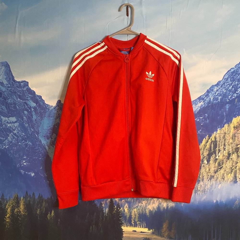 Adidas Red Classic Track Jacket Youth Large